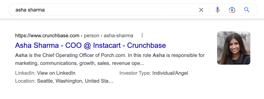 Second email thread with the COO of Instacart
